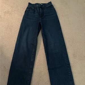 Madewell Dark Blue Straight Leg Jeans